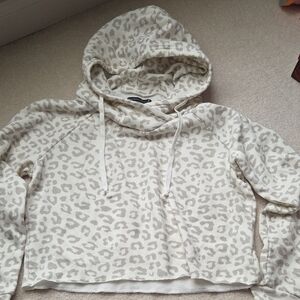 Abercrombie & Fitch Cream Leopard Print Hoodie